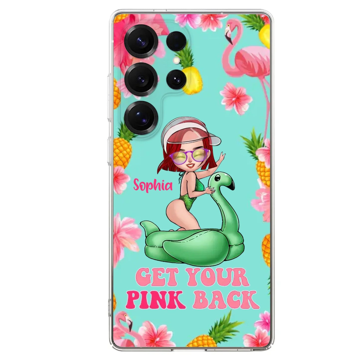 Custom Personalized Bikini Girl Phone Case - Gift Idea For Girl - Get Your Pink Back - Cases For iPhone/Samsung