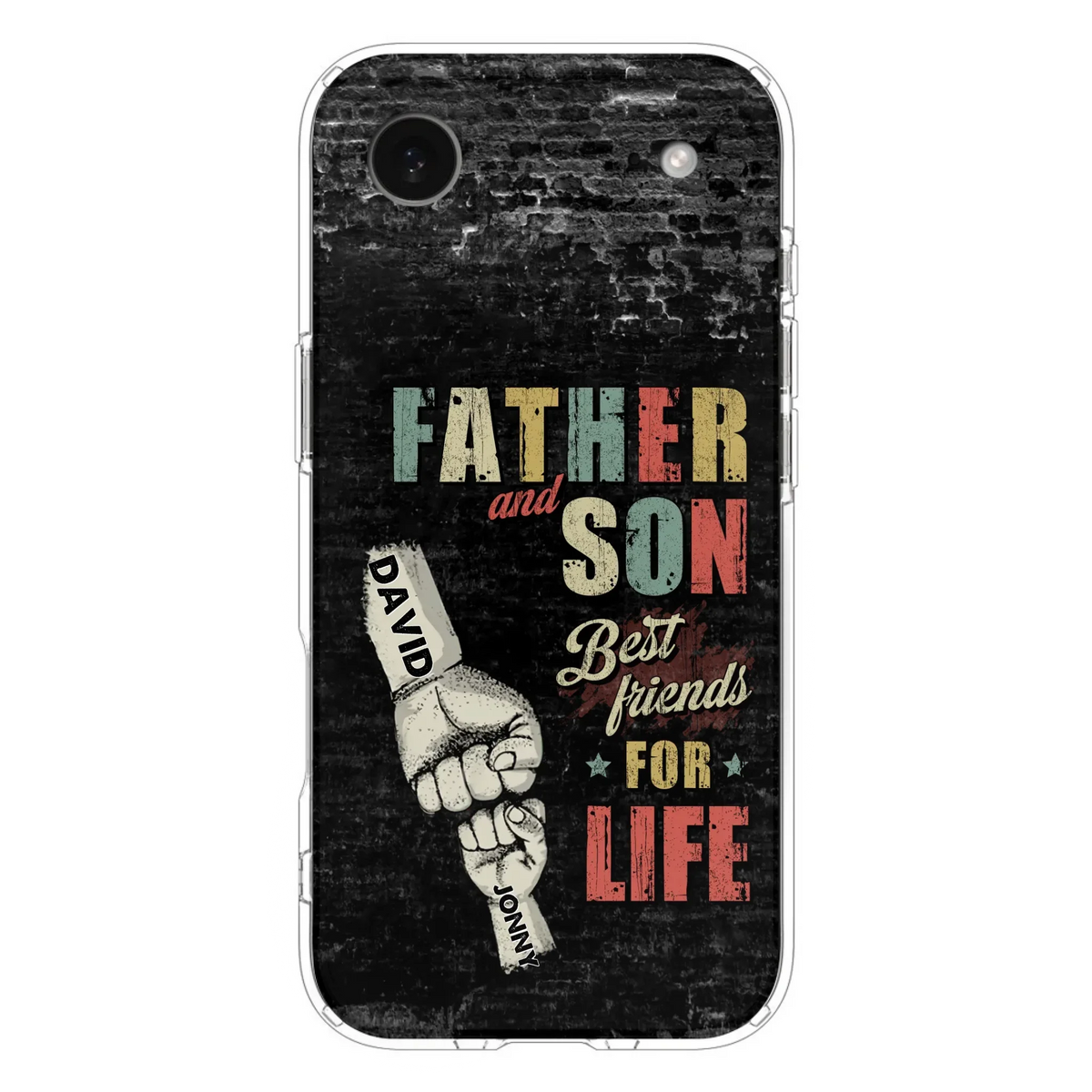 Custom Personalized Father Phone Case - Upto 5 Children - Father's Day Gift Idea from Sons/Daughters - Father And Son/Daughter Best Friends For Life - Case for iPhone/Samsung