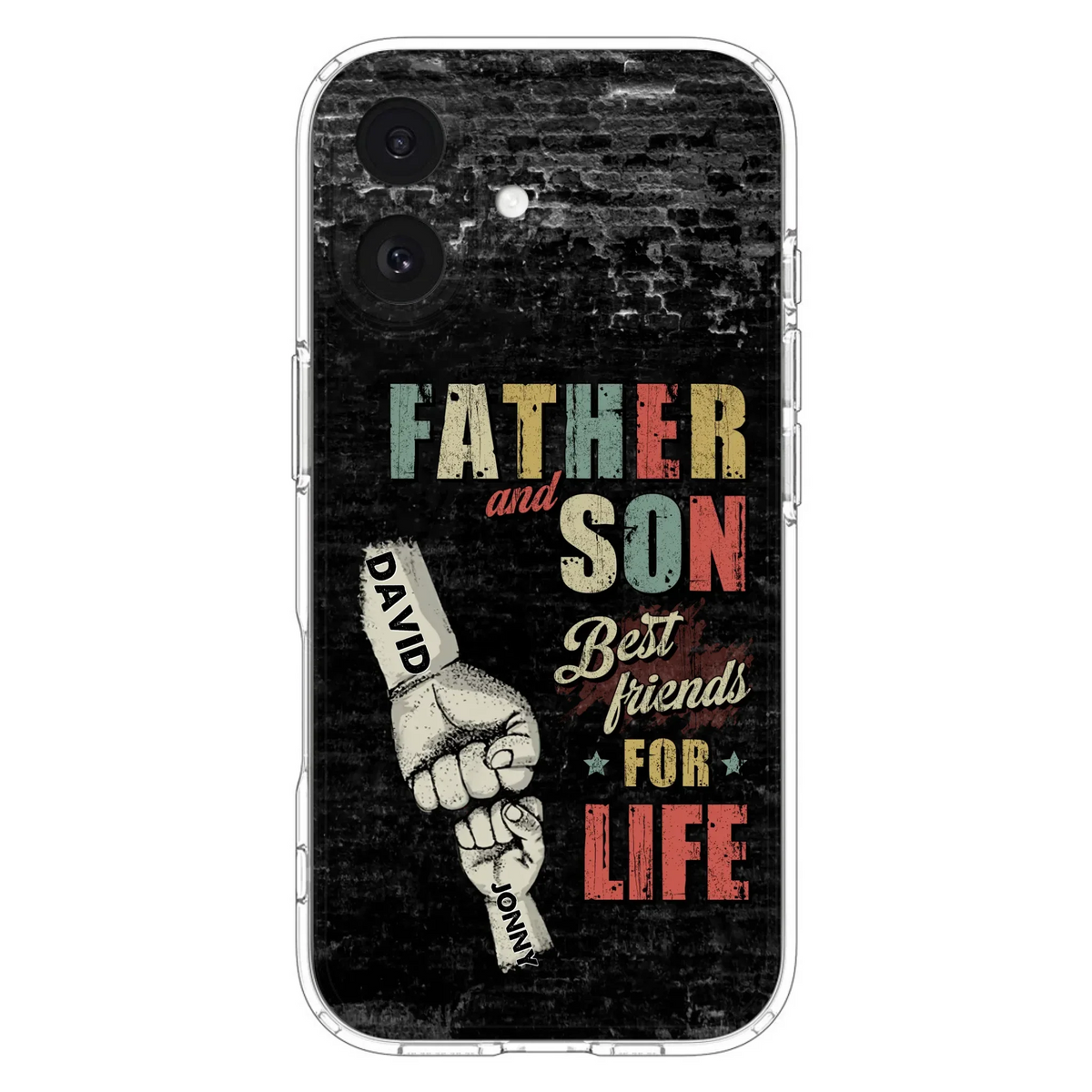Custom Personalized Father Phone Case - Upto 5 Children - Father's Day Gift Idea from Sons/Daughters - Father And Son/Daughter Best Friends For Life - Case for iPhone/Samsung