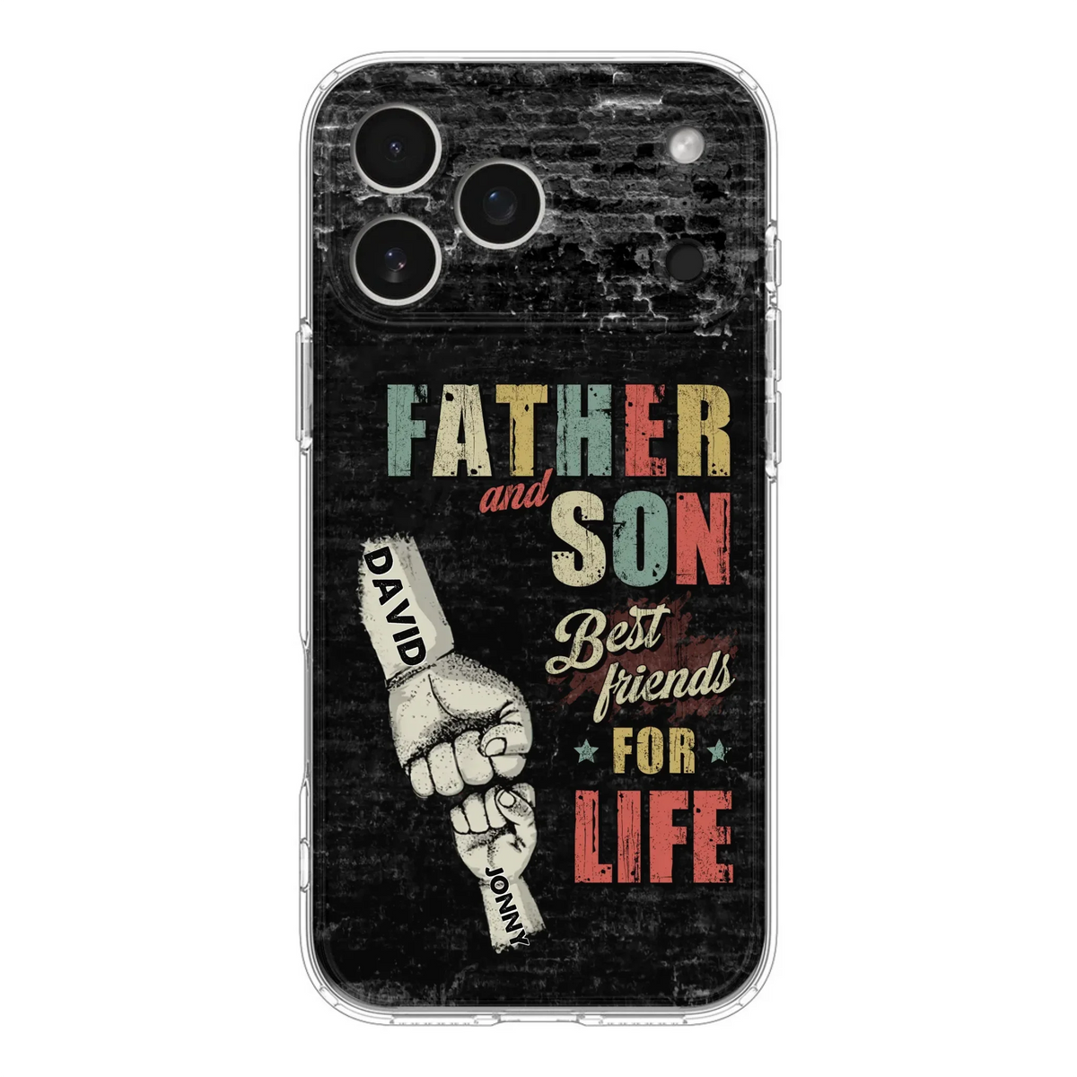 Custom Personalized Father Phone Case - Upto 5 Children - Father's Day Gift Idea from Sons/Daughters - Father And Son/Daughter Best Friends For Life - Case for iPhone/Samsung