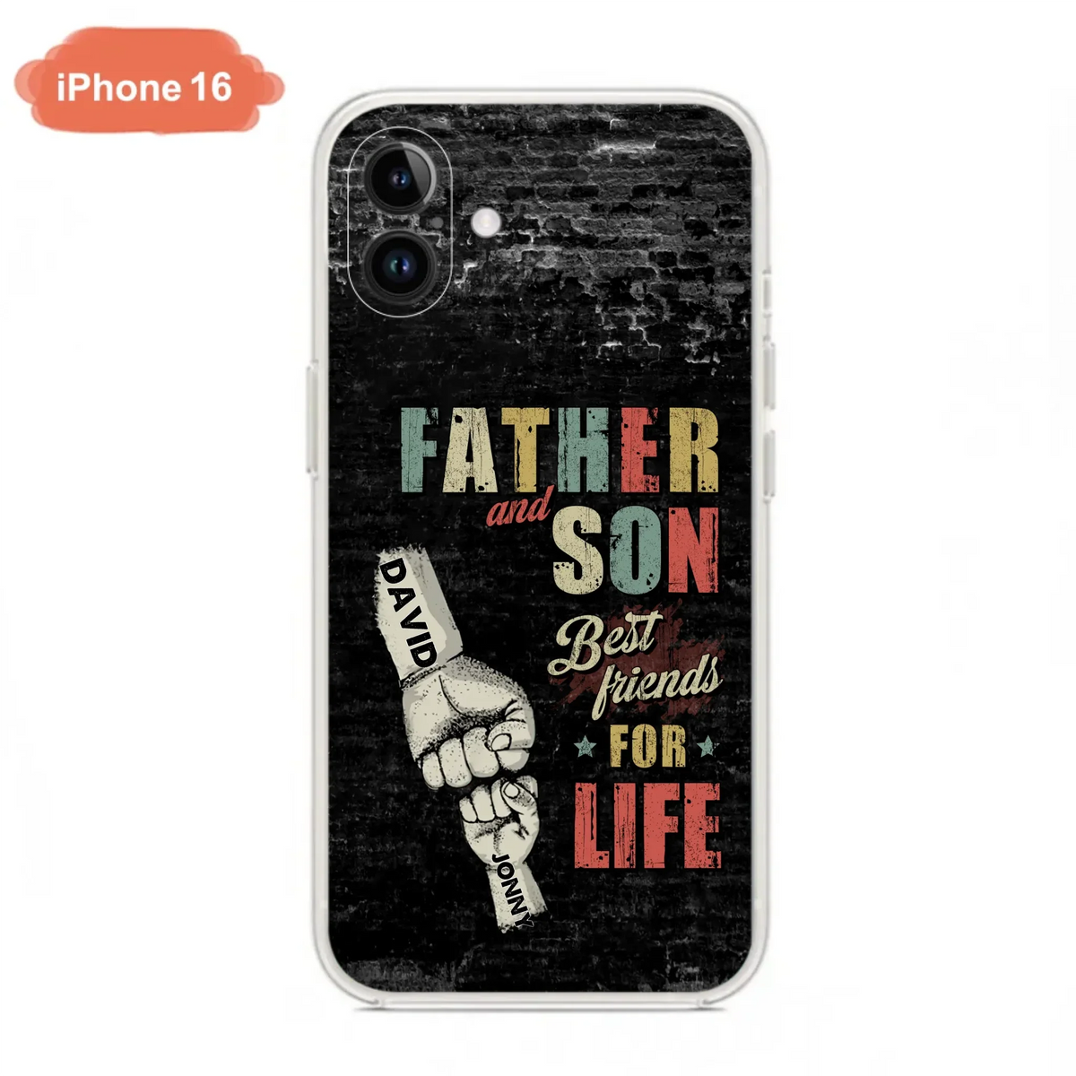 Custom Personalized Father Phone Case - Upto 5 Children - Father's Day Gift Idea from Sons/Daughters - Father And Son/Daughter Best Friends For Life - Case for iPhone/Samsung