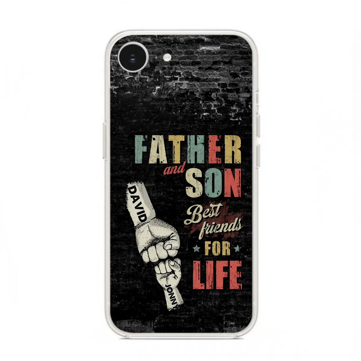 Custom Personalized Father Phone Case - Upto 5 Children - Father's Day Gift Idea from Sons/Daughters - Father And Son/Daughter Best Friends For Life - Case for iPhone/Samsung