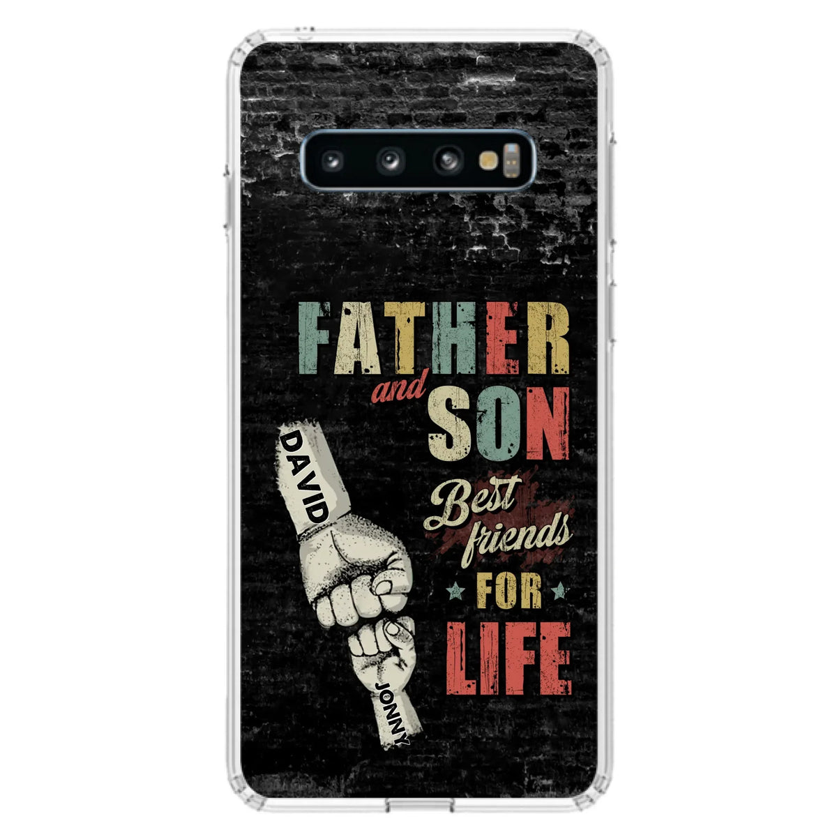 Custom Personalized Father Phone Case - Upto 5 Children - Father's Day Gift Idea from Sons/Daughters - Father And Son/Daughter Best Friends For Life - Case for iPhone/Samsung