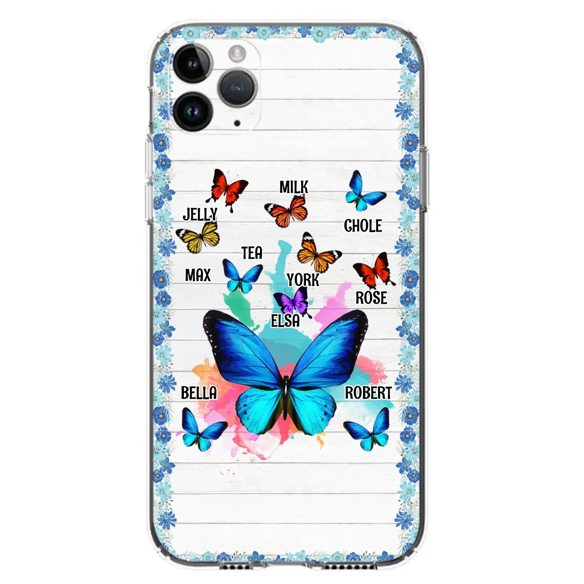 Custom Personalized Butterfly Grandma iPhone/ Samsung Phone Case - Up to 10 Kid's Name - Mother's Day Gift Idea For Grandma