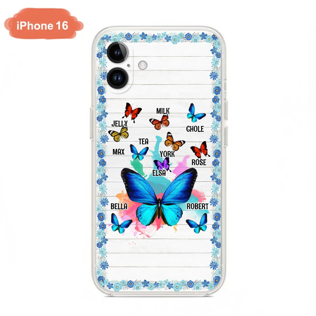 Custom Personalized Butterfly Grandma iPhone/ Samsung Phone Case - Up to 10 Kid's Name - Mother's Day Gift Idea For Grandma