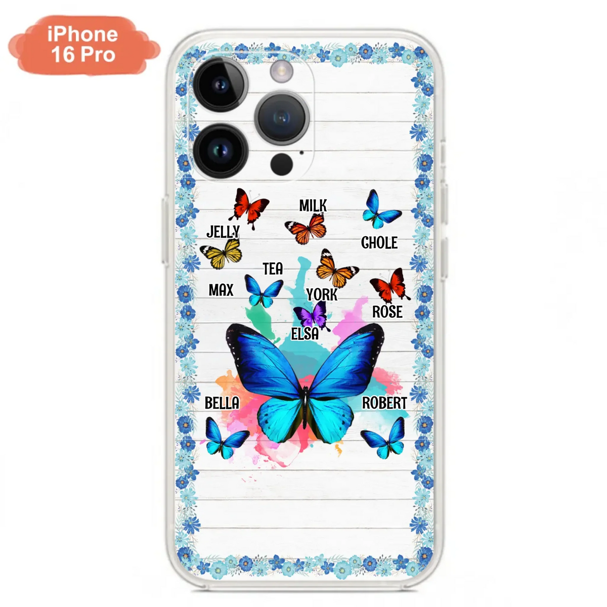 Custom Personalized Butterfly Grandma iPhone/ Samsung Phone Case - Up to 10 Kid's Name - Mother's Day Gift Idea For Grandma