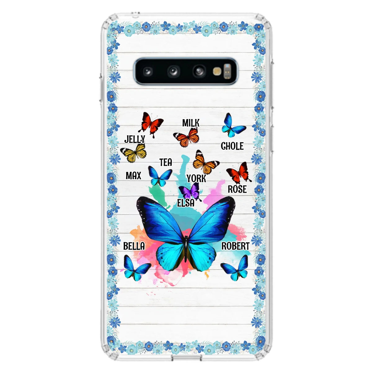 Custom Personalized Butterfly Grandma iPhone/ Samsung Phone Case - Up to 10 Kid's Name - Mother's Day Gift Idea For Grandma