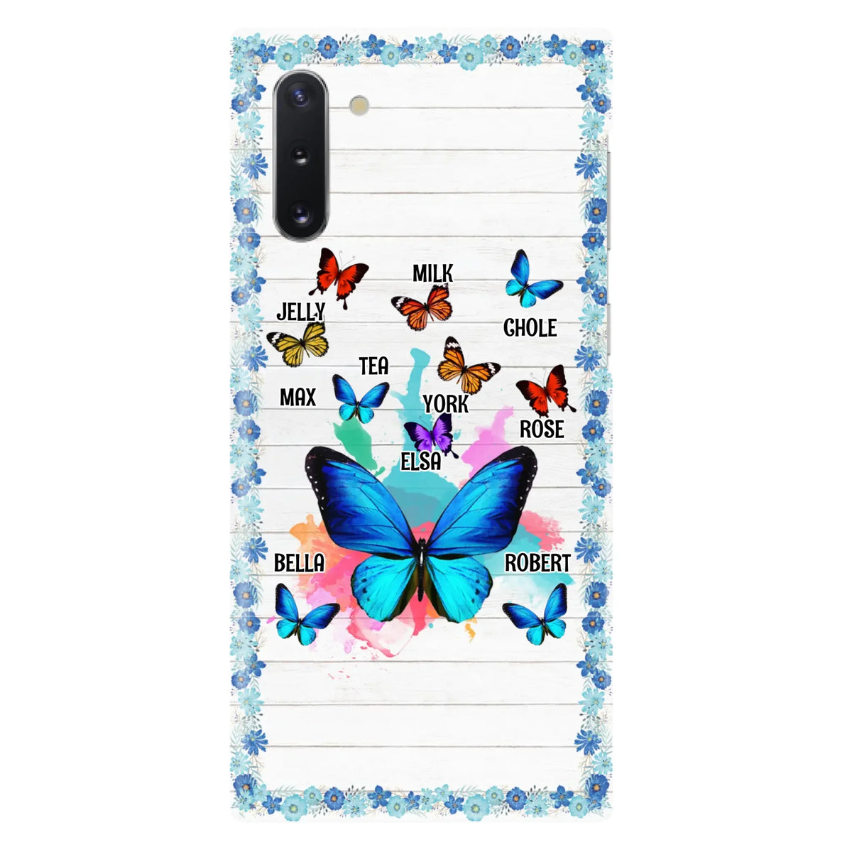 Custom Personalized Butterfly Grandma iPhone/ Samsung Phone Case - Up to 10 Kid's Name - Mother's Day Gift Idea For Grandma