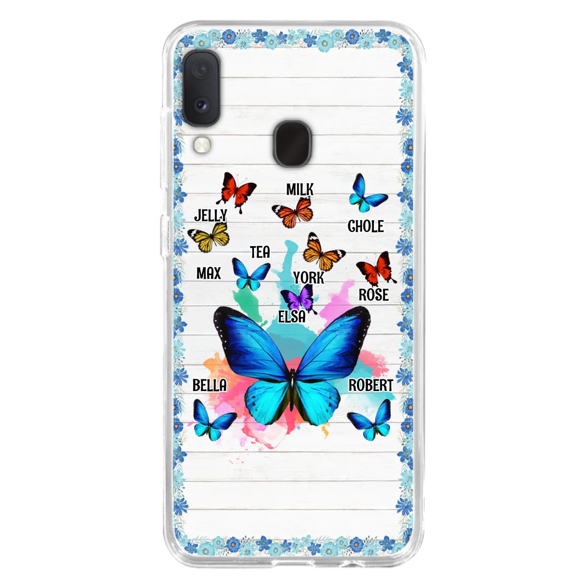 Custom Personalized Butterfly Grandma iPhone/ Samsung Phone Case - Up to 10 Kid's Name - Mother's Day Gift Idea For Grandma
