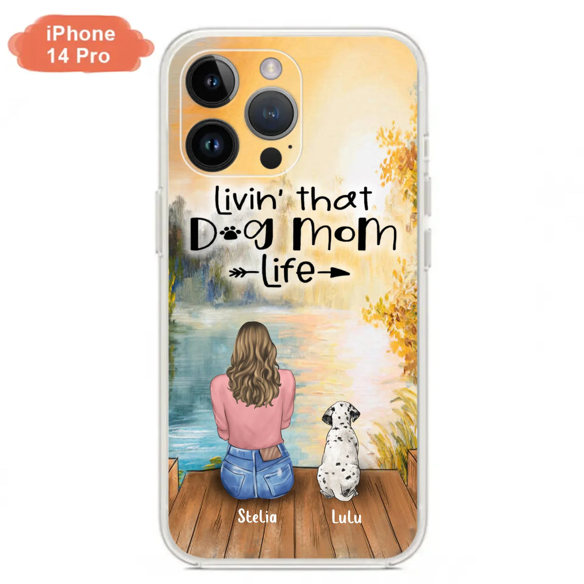 Custom Personalized Dog Mom Phone Case - Gift for Dog Lovers - iPhone & Samsung Case with upto 4 Dogs