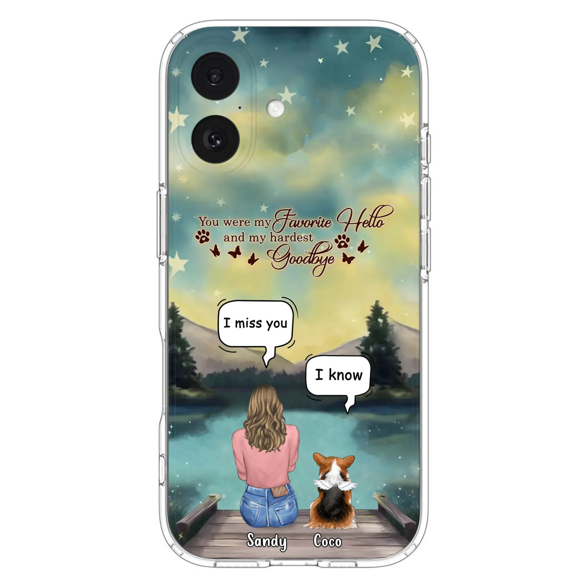 Custom Personalized Memorial Pet Phone Case - Memorial Gift Idea For Pet Lover - Up to 4 Pets - Gift Idea For Dog/Cat Lover - Your Wings Were Ready But Our Hearts Were Not - Case For iPhone And Samsung