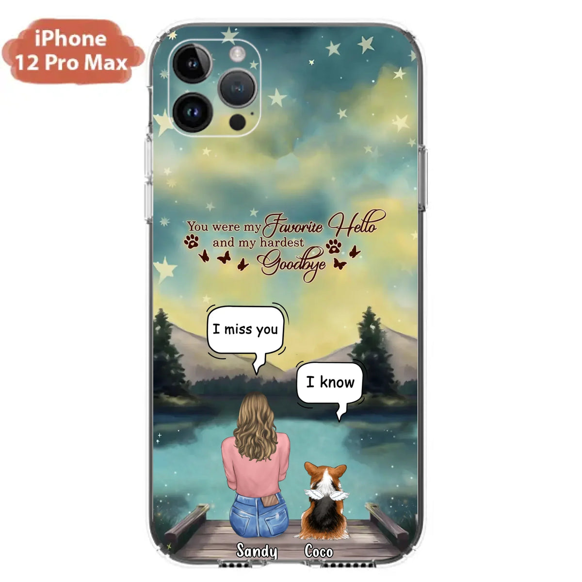 Custom Personalized Memorial Pet Phone Case - Memorial Gift Idea For Pet Lover - Up to 4 Pets - Gift Idea For Dog/Cat Lover - Your Wings Were Ready But Our Hearts Were Not - Case For iPhone And Samsung