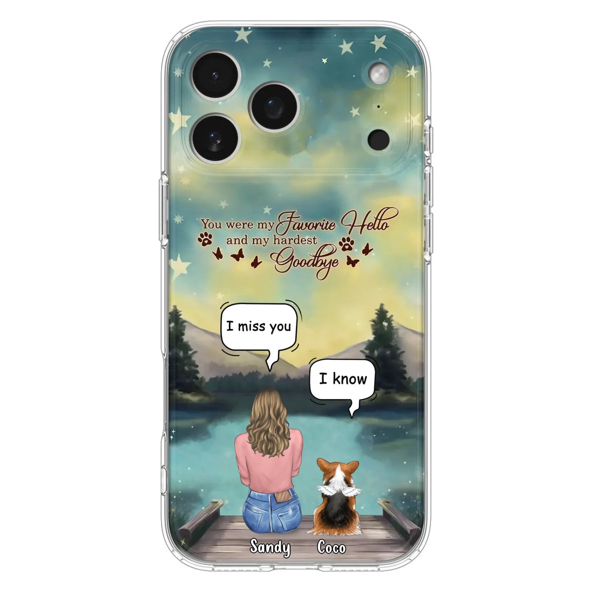 Custom Personalized Memorial Pet Phone Case - Memorial Gift Idea For Pet Lover - Up to 4 Pets - Gift Idea For Dog/Cat Lover - Your Wings Were Ready But Our Hearts Were Not - Case For iPhone And Samsung