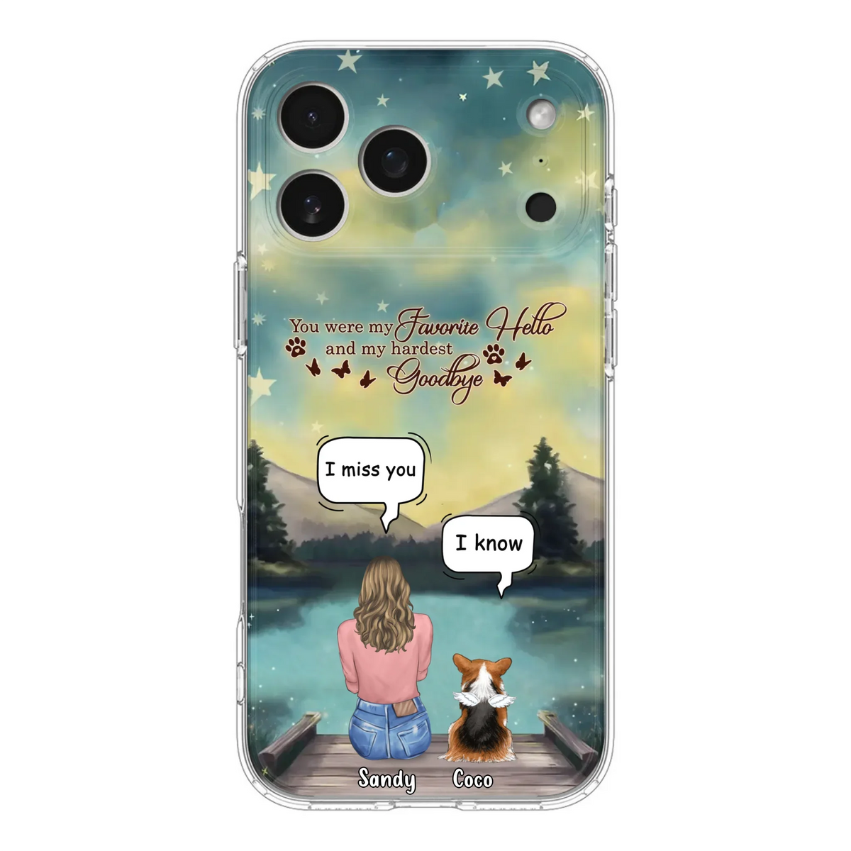 Custom Personalized Memorial Pet Phone Case - Memorial Gift Idea For Pet Lover - Up to 4 Pets - Gift Idea For Dog/Cat Lover - Your Wings Were Ready But Our Hearts Were Not - Case For iPhone And Samsung