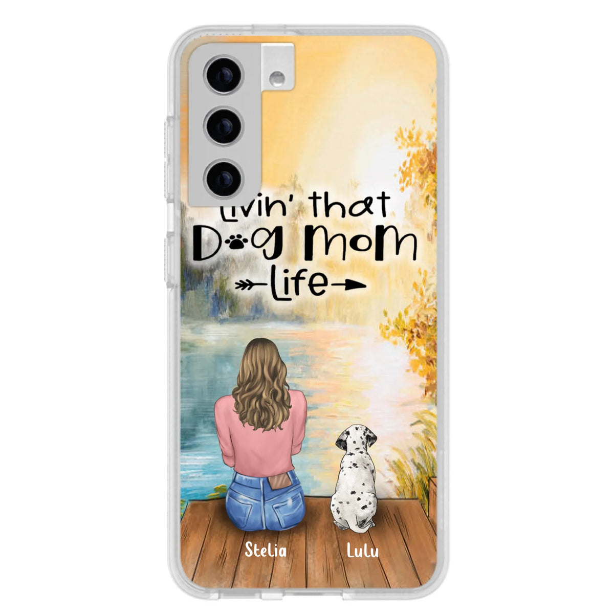Custom Personalized Dog Mom Phone Case - Gift for Dog Lovers - iPhone & Samsung Case with upto 4 Dogs