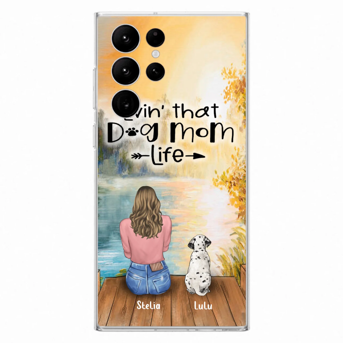 Custom Personalized Dog Mom Phone Case - Gift for Dog Lovers - iPhone & Samsung Case with upto 4 Dogs