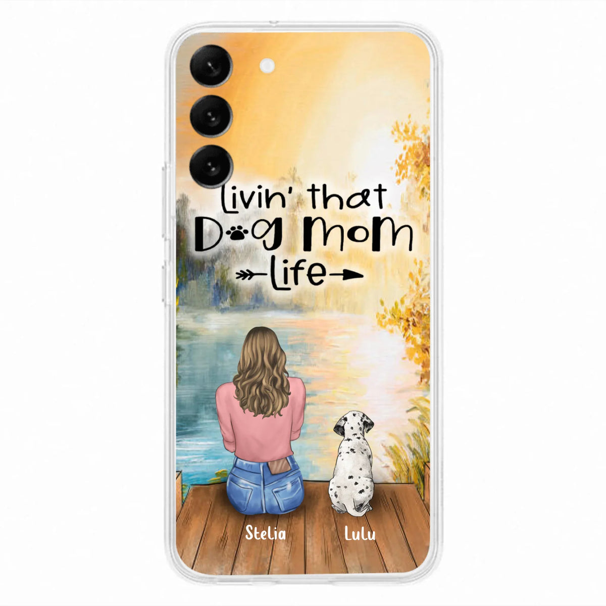 Custom Personalized Dog Mom Phone Case - Gift for Dog Lovers - iPhone & Samsung Case with upto 4 Dogs