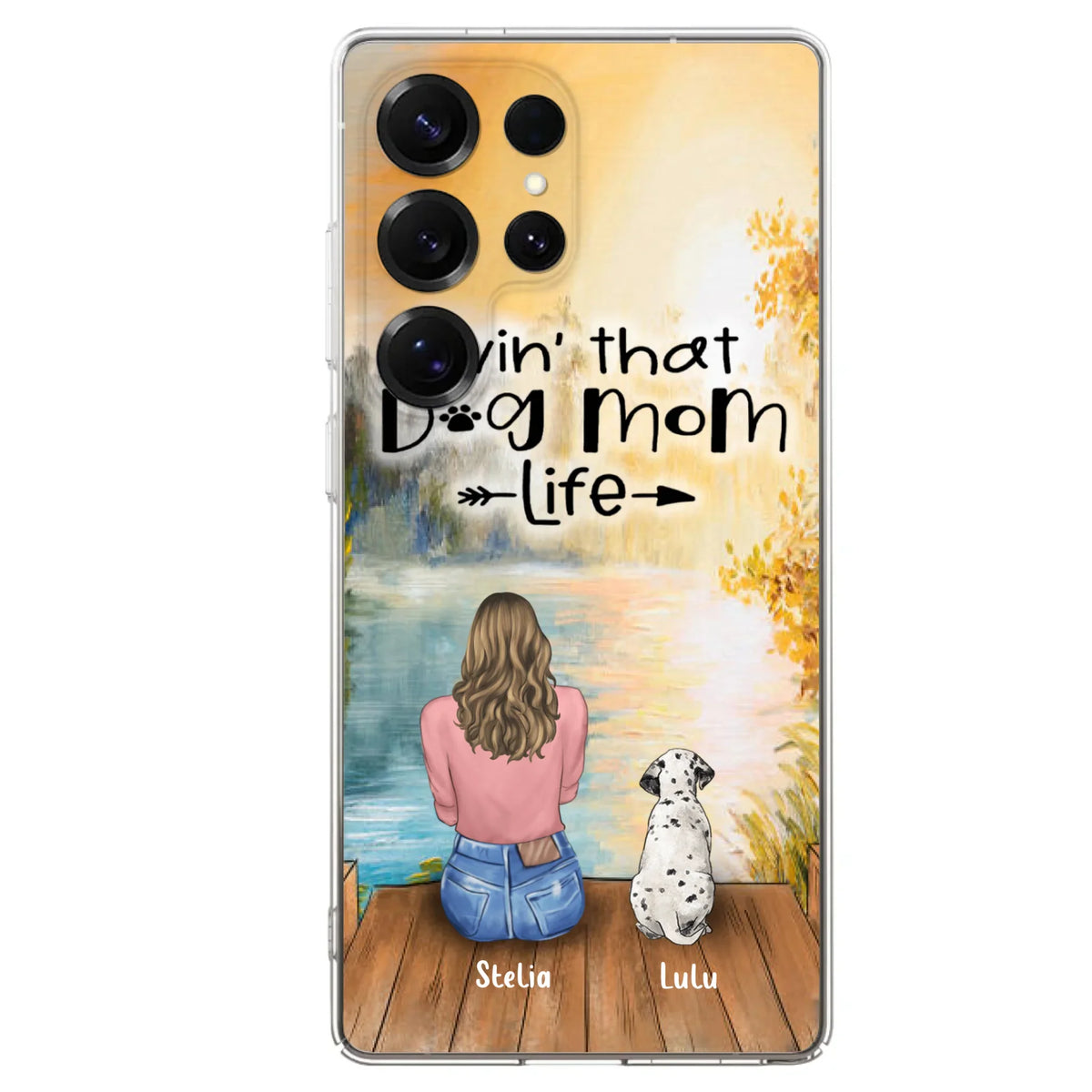 Custom Personalized Dog Mom Phone Case - Gift for Dog Lovers - iPhone & Samsung Case with upto 4 Dogs