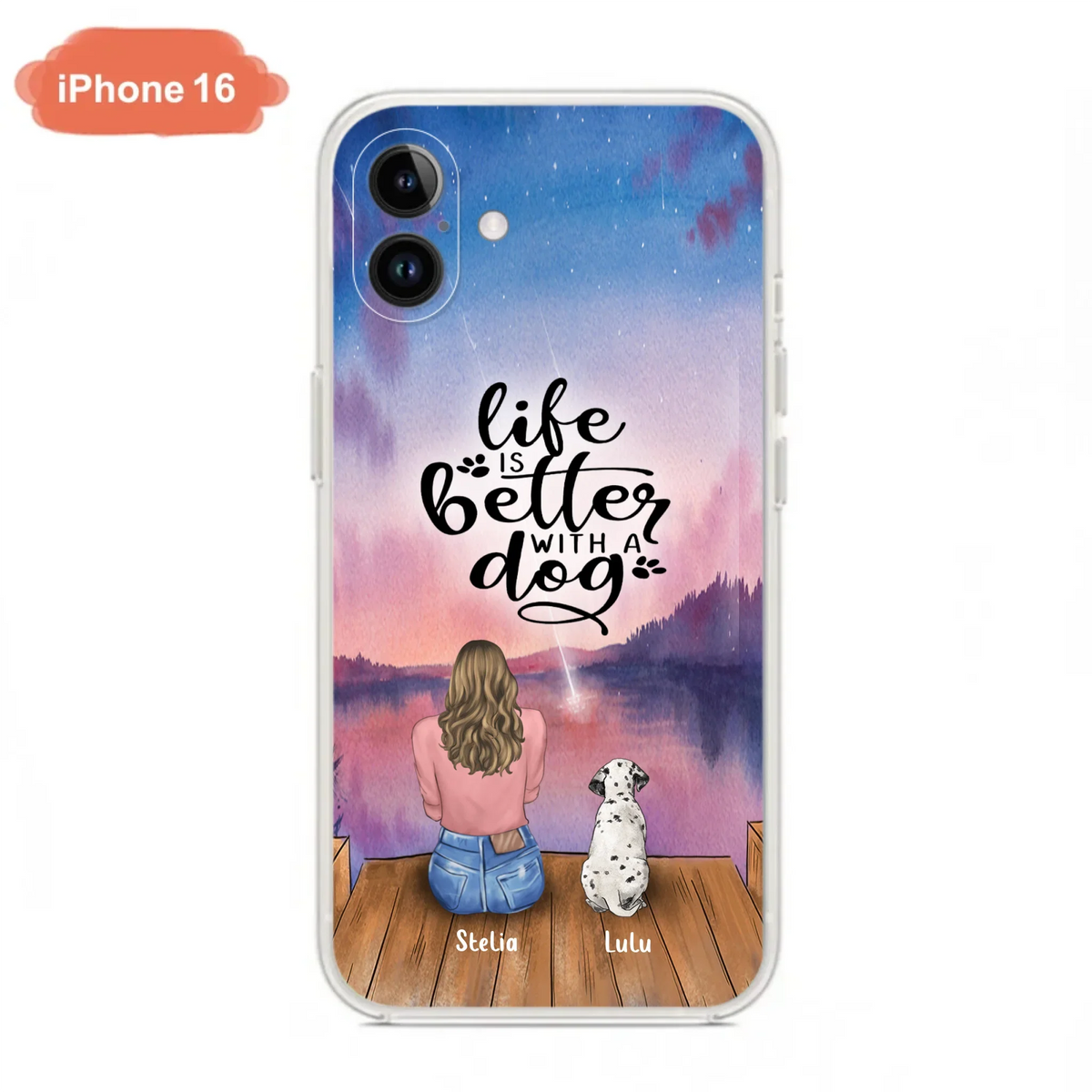 Custom Personalized Dog Mom Phone Case - Gifts For Dog Lovers With Upto 4 Dogs - Life Is Better With A Dog - Case For iPhone, Samsung And Xiaomi