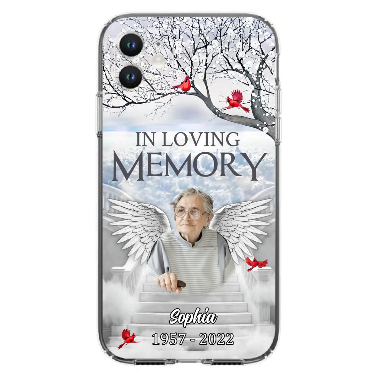 Custom Personalized Memorial Phone Case - Upload Photo - Memorial Gift Idea For Family - In Loving Memory - Case For iPhone & Samsung