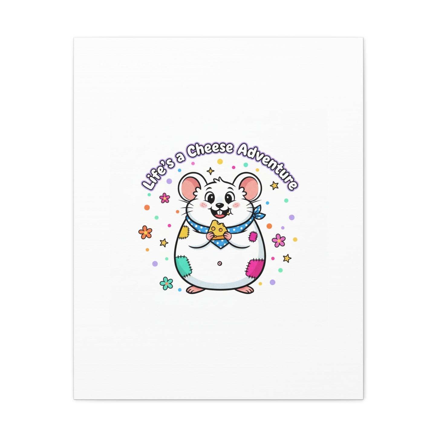 Life's a Cheese Adventure Canvas | Rodent-Core rat art print