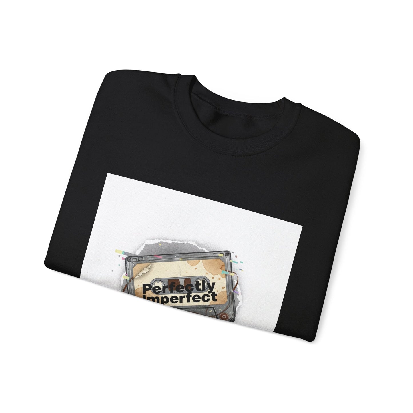 Glitch Tape 'Perfectly Imperfect' Sweatshirt | Analog Error, VHS Static