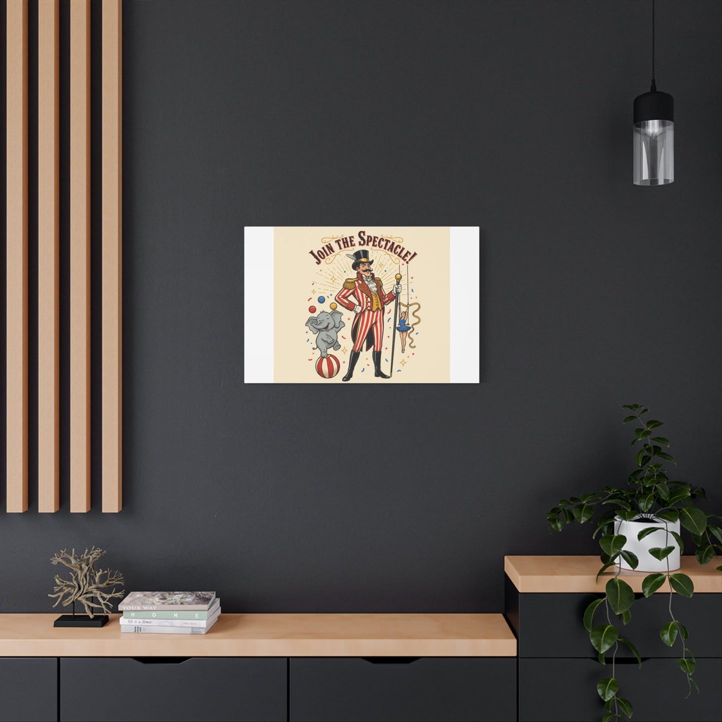 Join the Spectacle Circus Art Print | Matte Canvas, Stretched, Vintage Carnival Design