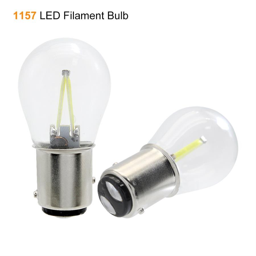 1pcs 1156 P21W BA15S 1157 BAY15D COB LED Filament Chip Car Brake Lights Auto Reverse Bulb Parking Lamp 12V Red White Yellow