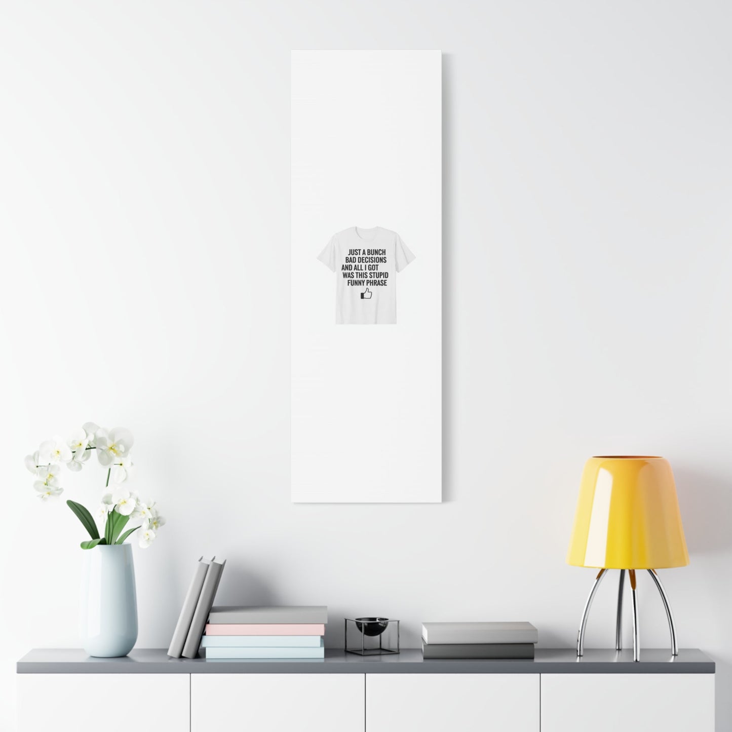 self-deprecating quote Canvas | sarcastic introvert wall art, anxiety humor
