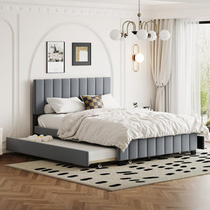 Gray + Upholstered + Queen