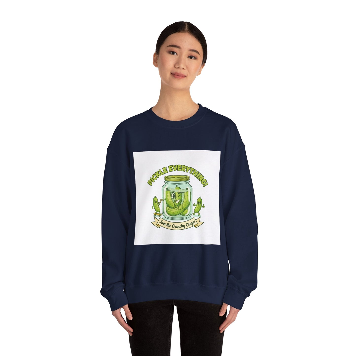 Pickle Everything jar crewneck | pickle lover sweatshirt, brine design