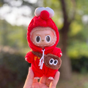 Red shoulder bag sesame bird two-piece set