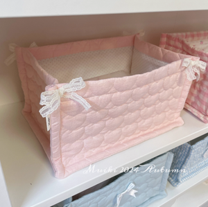 Pink Sweetheart (Large Quilted Storage Basket)
