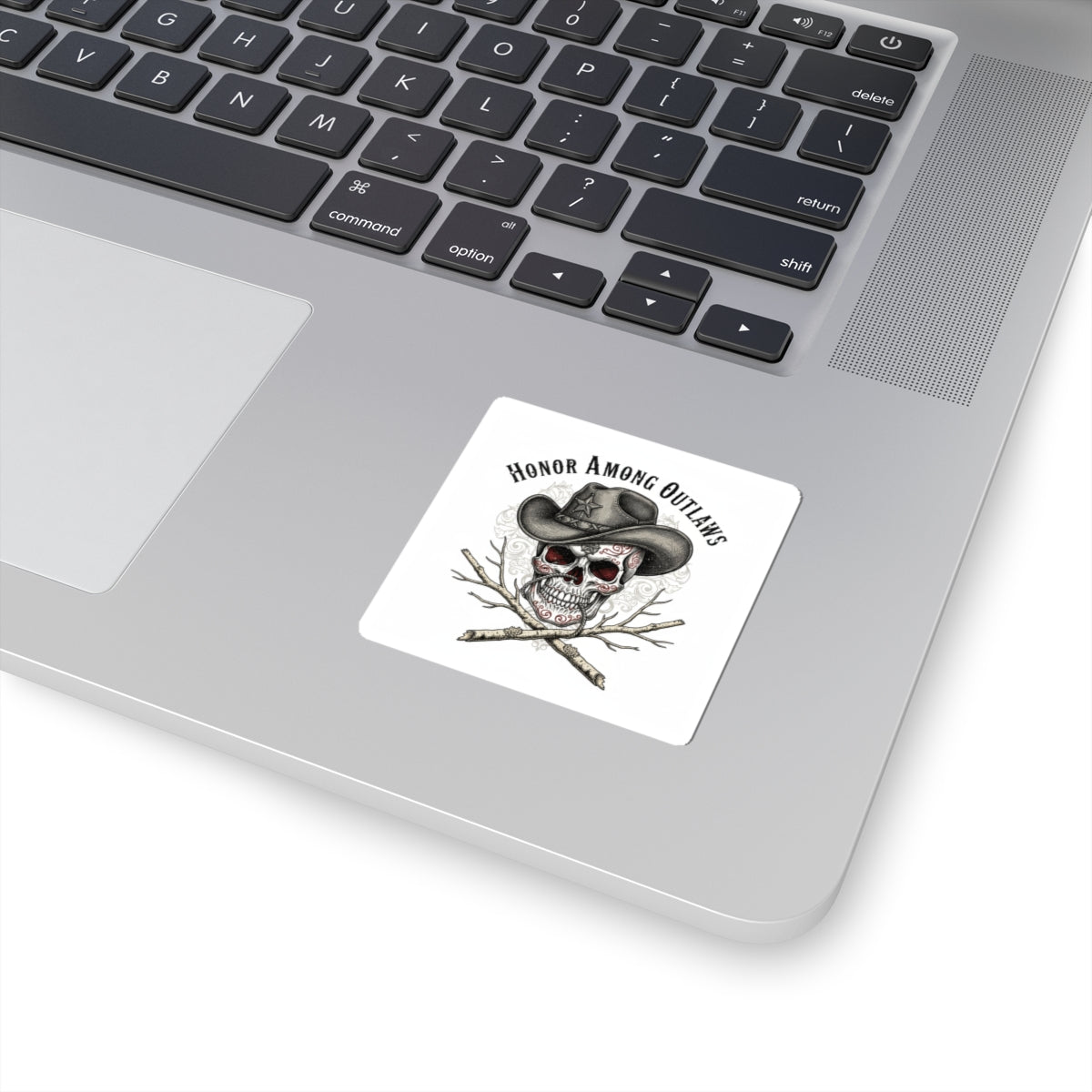 Honor Among Outlaws Sticker | Western Skull Art, Gothic Americana