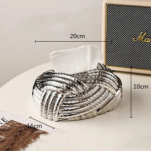 Knot tissue box - silver