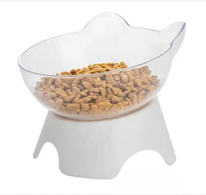 Slanted mouth cat bowl