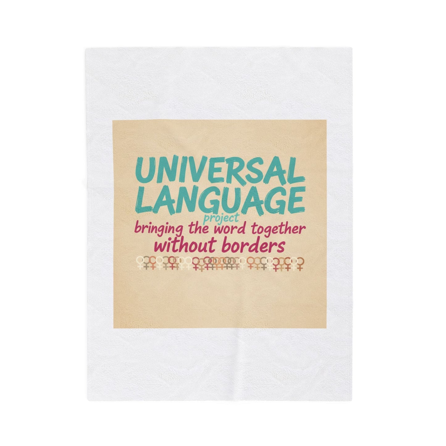 Universal Language Blanket | empowerment slogan, girl power throw