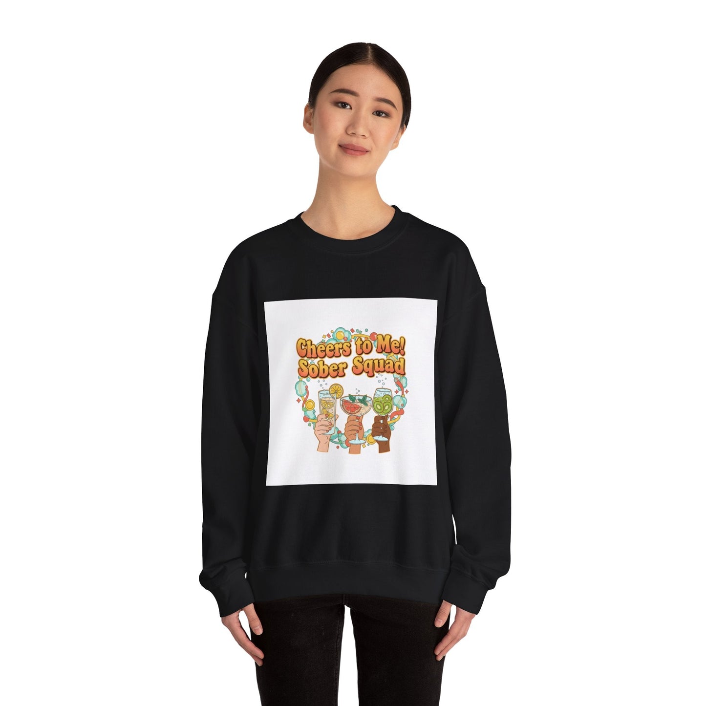 Cheers to Me Sober Squad Sweatshirt | Dry January, Sober Curious Mocktail
