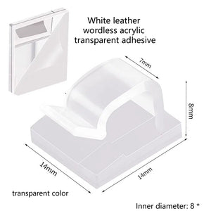 Transparent version [white leather acrylic transparent adhesive](50 per pack)
