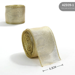 Golden woven ribbon