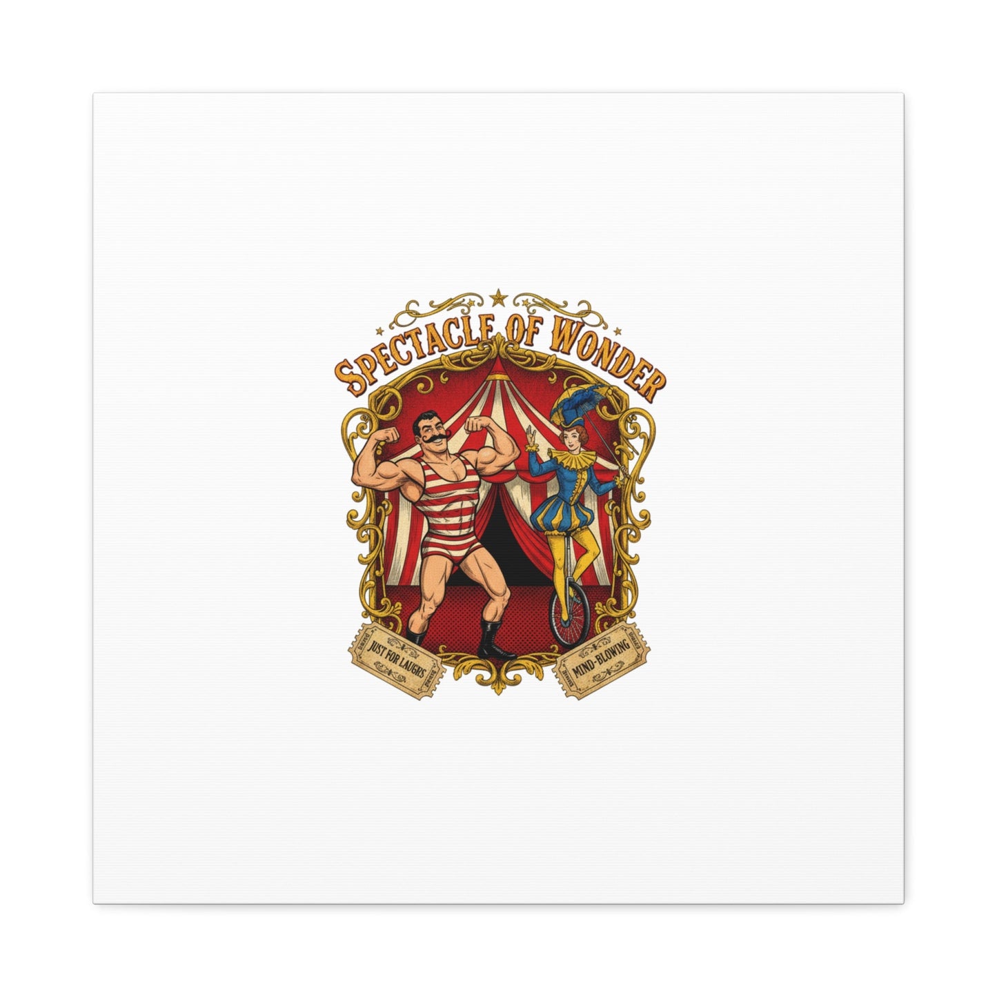 Spectacle of Wonder Circus Art Print, Canvas | Vintage Carnival Design