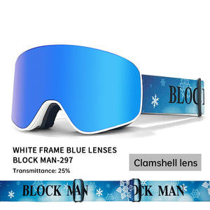 White Frame Blue Lens