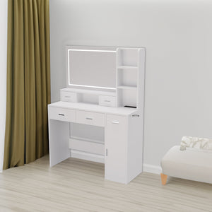 White MDF+glass