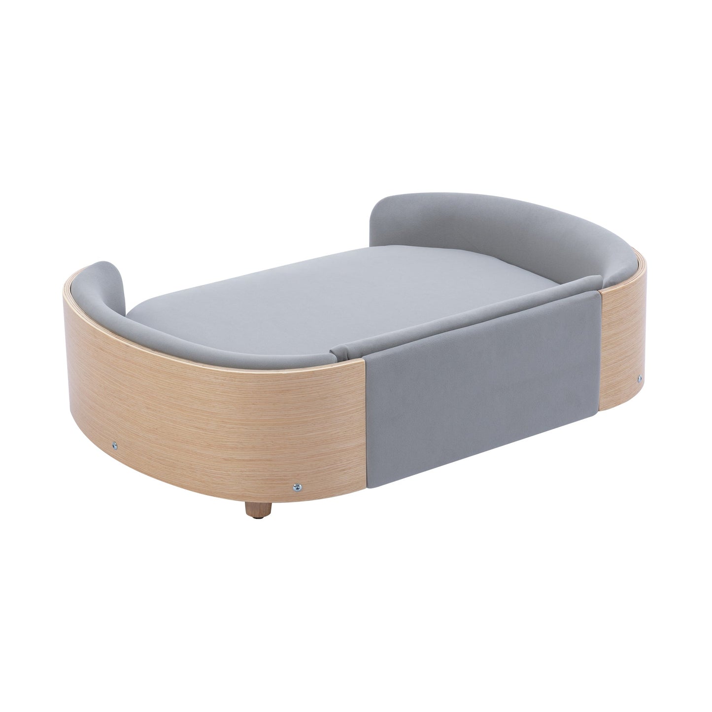 Scandinavian Style Elevated Dog Bed Pet Sofa with Solid Wood Legs and