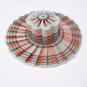 Red Plaid Folding Hat