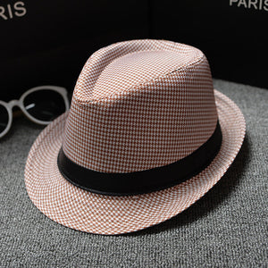 Houndstooth pink and white