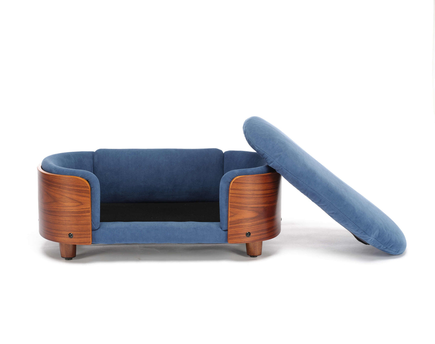Scandinavian Style Elevated Dog Bed Pet Sofa with Solid Wood Legs and