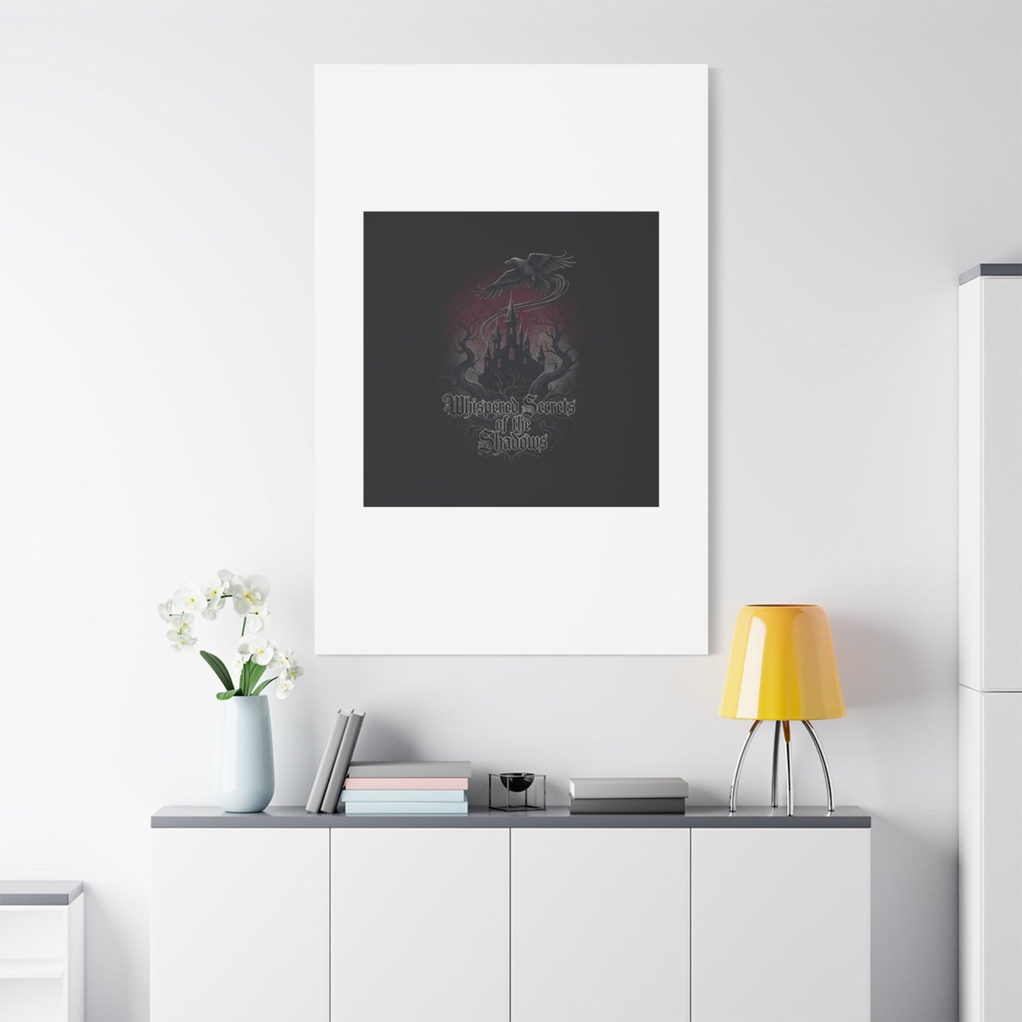Whispered Secrets of the Shadows Castle Wall Art, Matte Canvas | Gothic Medieval Decor