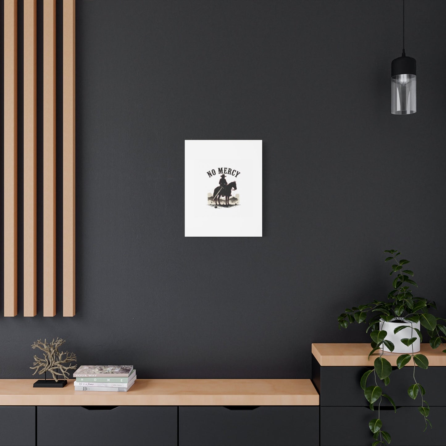 No Mercy Cowboy Skull Canvas | western skull art, gothic Americana