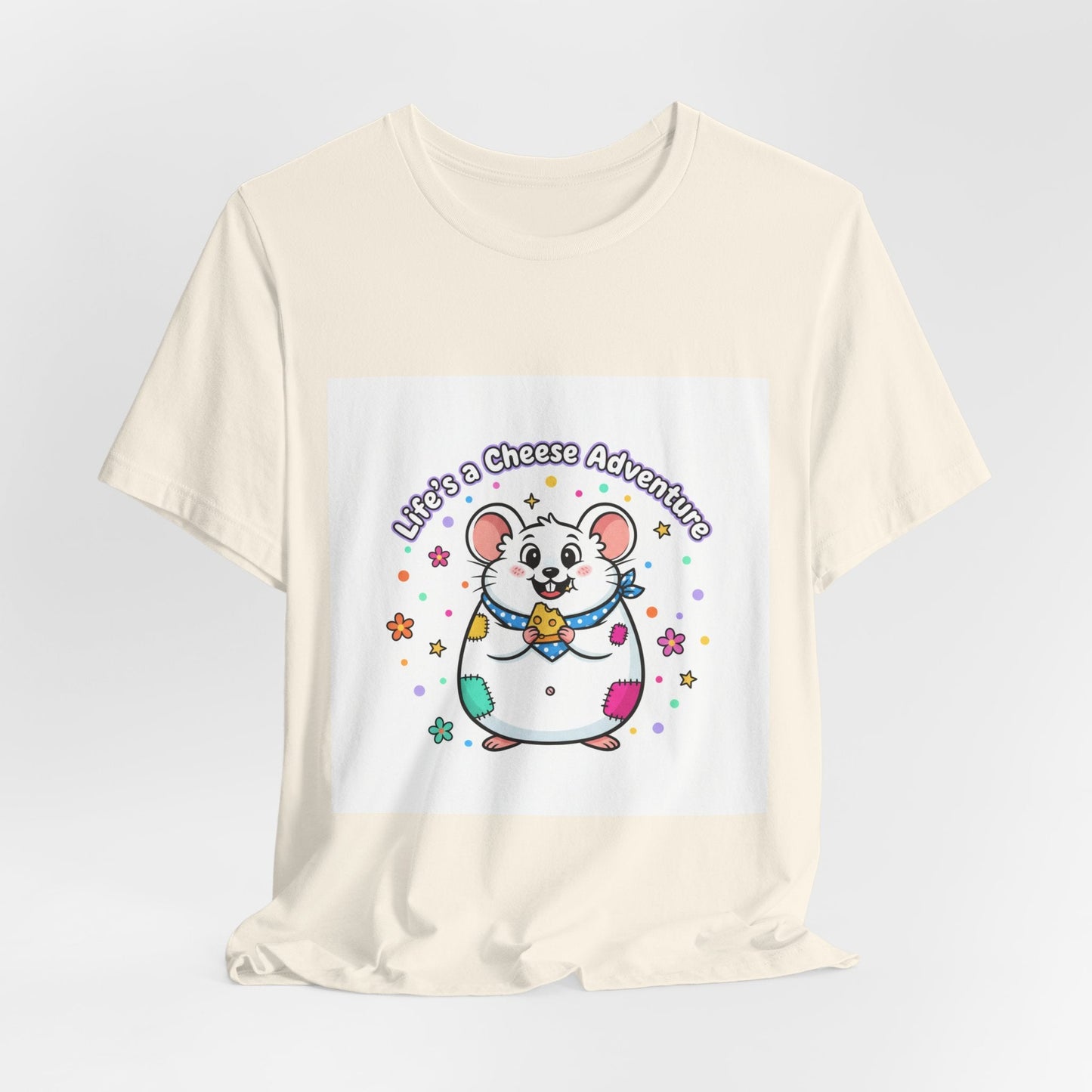 Cheese Adventure Mouse Tee | Rodent-core, quirky animal design